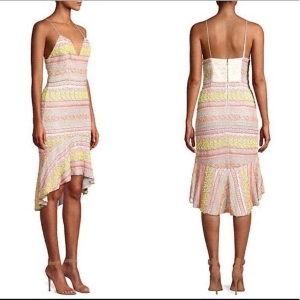 Alice + Olivia Amina Embroidered Dress